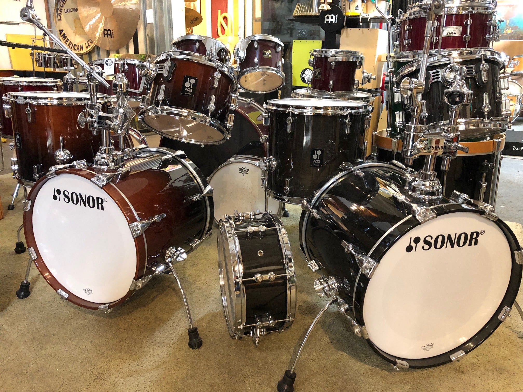 ドラムシェルセット　sonor AQ2 safari 小口径　未使用 ドラムシェルセット sonor AQ2 safari 小口径 未使用